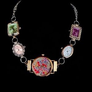 Handmade, watch, choker necklace
